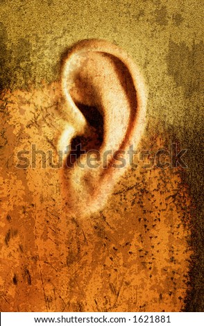 Illustrative image manipulation of an ear.