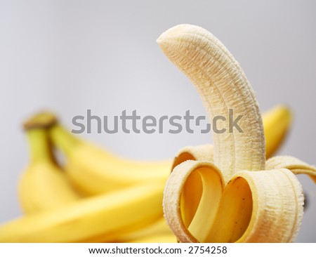 A banana, ready to be eaten.