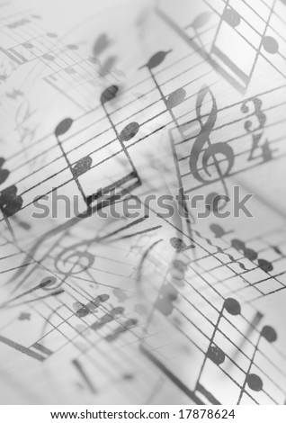 A Photocomposition of musical notation, suitable for background