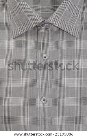 Plaid men\'s dress shirt detail