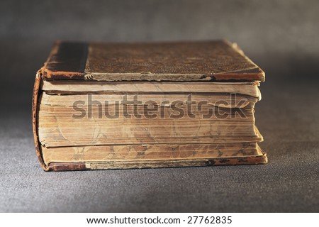 Old worn and yellowed book