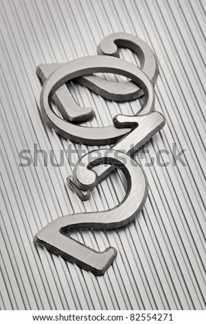 Metallic letters that can be used for number 