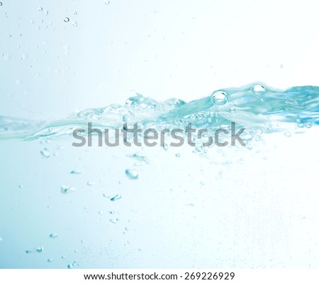 Close up of splash of water isolated on background.