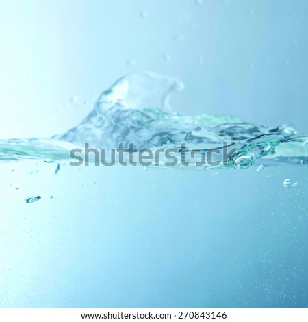 Close up of splash of water isolated on background.