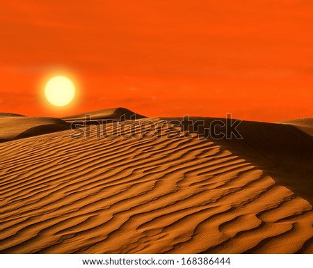Desert Of North Africa, Sandy Barkhans