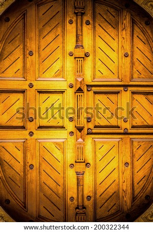 Architectural elements of the old European-style doors