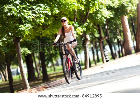 a girl cycling