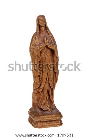 plastic virgin mary statue