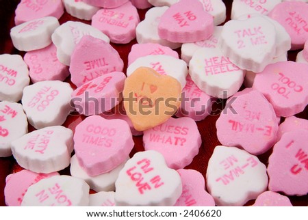 I love you conversational candy heart