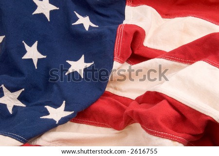 Close up of flag of the United States of America