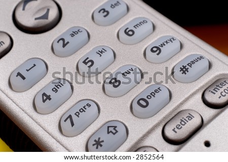 Portable phone and detail of number buttons,key-pad
