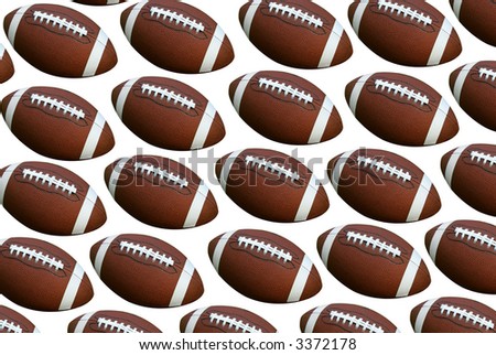 American footballs isolated over a white background