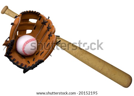 baseball bat and ball. stock photo : Baseball bat,