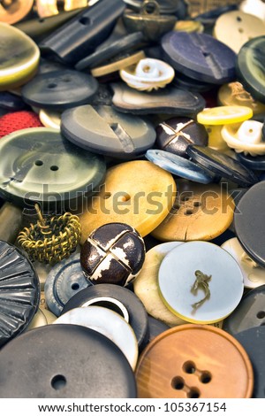 Clothing buttons collection  background