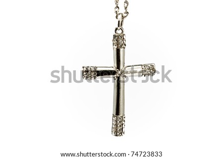 silver christian cross