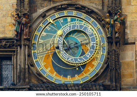 Prague Astronomical Clock (Orloj) in the Old Town Square, Czech republic