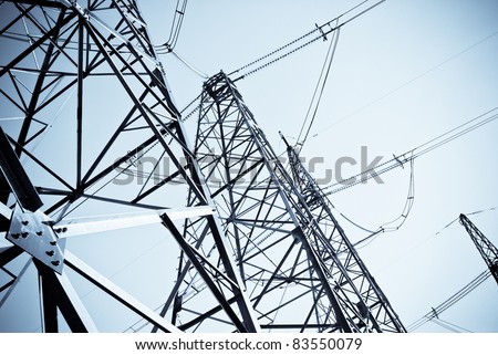 Electricity pylons and lines