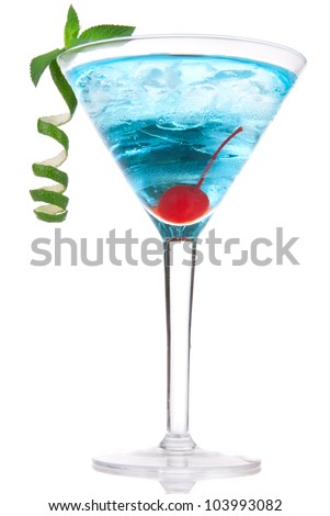 Blue Alcohol Drink