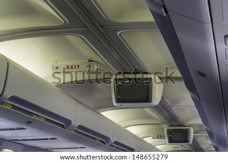 upper compartment of internal aircraft cabin
