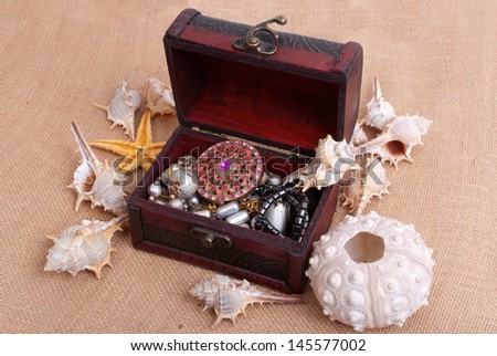 treasure chest in sea