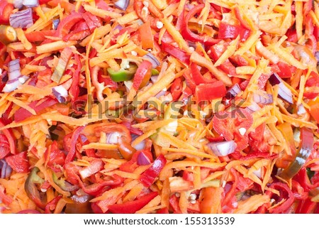chopped vegetables mix