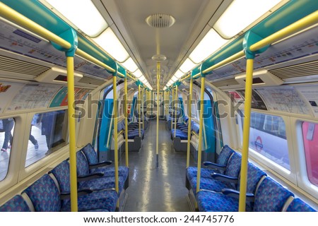 Underground train of London tube