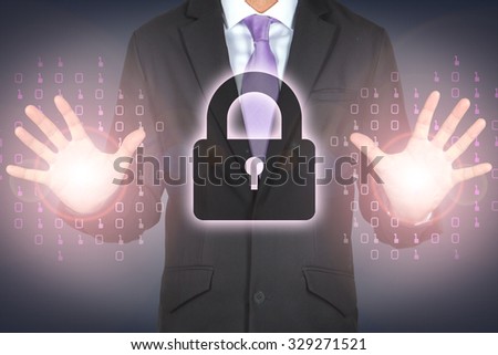 Cyber security protection data business conceptual computer hacker digital network privacy lock
