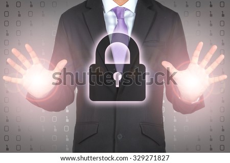 Computer data security network corporate system protection hacking solution conceptual business virtual privacy