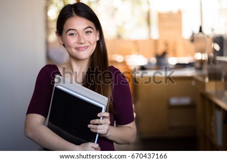 Eager, hopeful, excited, nervous, anxious student on first day of new highschool or college