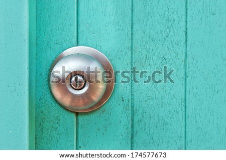Door Knob On The Old Wooden Door