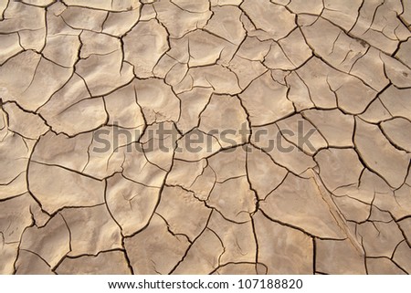 Close shot of dry ground in Panama,Central America
