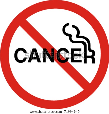 cancer sign. with cancer sign in vector
