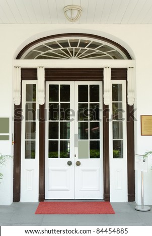 House entrance with french door