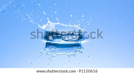 Spark / Splash of blue water