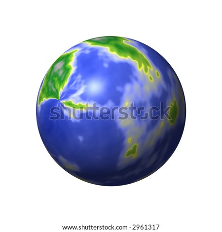 world map seas and oceans. stock photo : A round world