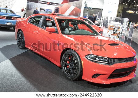 The 2015 Dodge Charger at The North American International Auto Show January 13, 2015 in Detroit, Michigan.