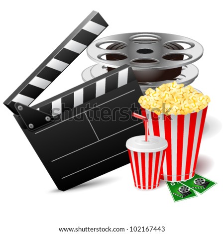 Cartoon Cinema Popcorn
