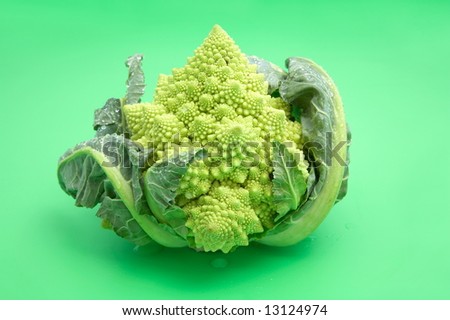 fresh green vegetables - romanesco (cross between broccoli and cauliflower)