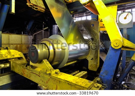 industrial machine for rolling steel sheet