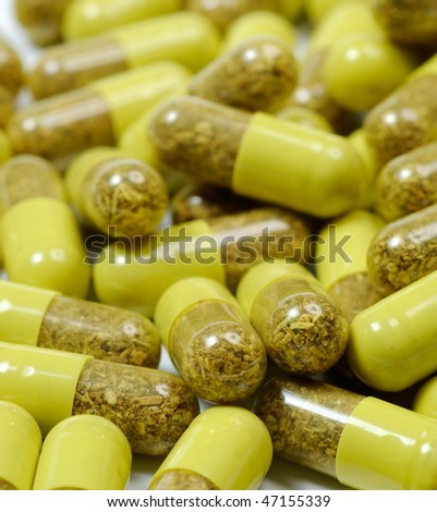 natural pills closeup