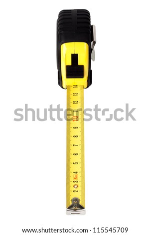 Tape measure top view isolated on white background Tape measure top view isolated on white background
