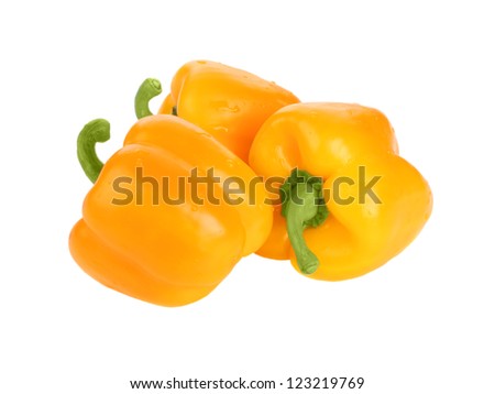 Bell peppers isolated on white background