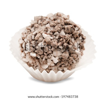 truffle candy isolated on white background