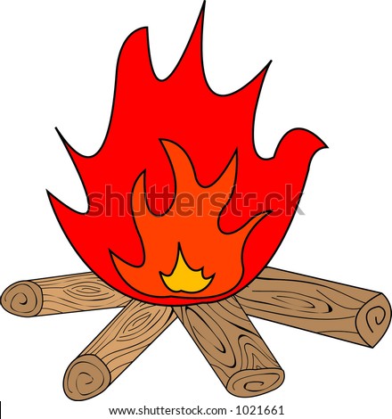 Bonfire Stock Vector Illustration 1021661 : Shutterstock