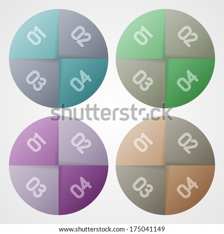 Clean pastel color circle infographic background templates