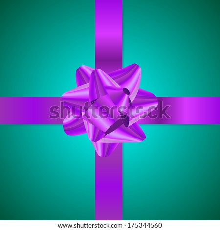 Clean violet and turquoise gift background