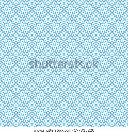 Blue clean circle wave seamless background pattern