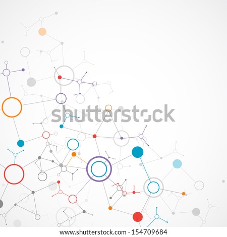 Network Color Technology Communication Background