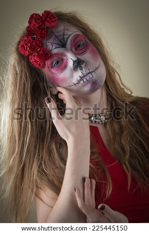 girl with scary makeup