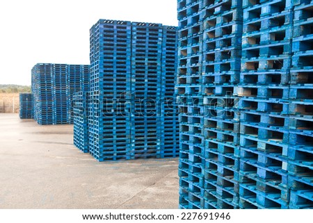 pallets in the warehouse